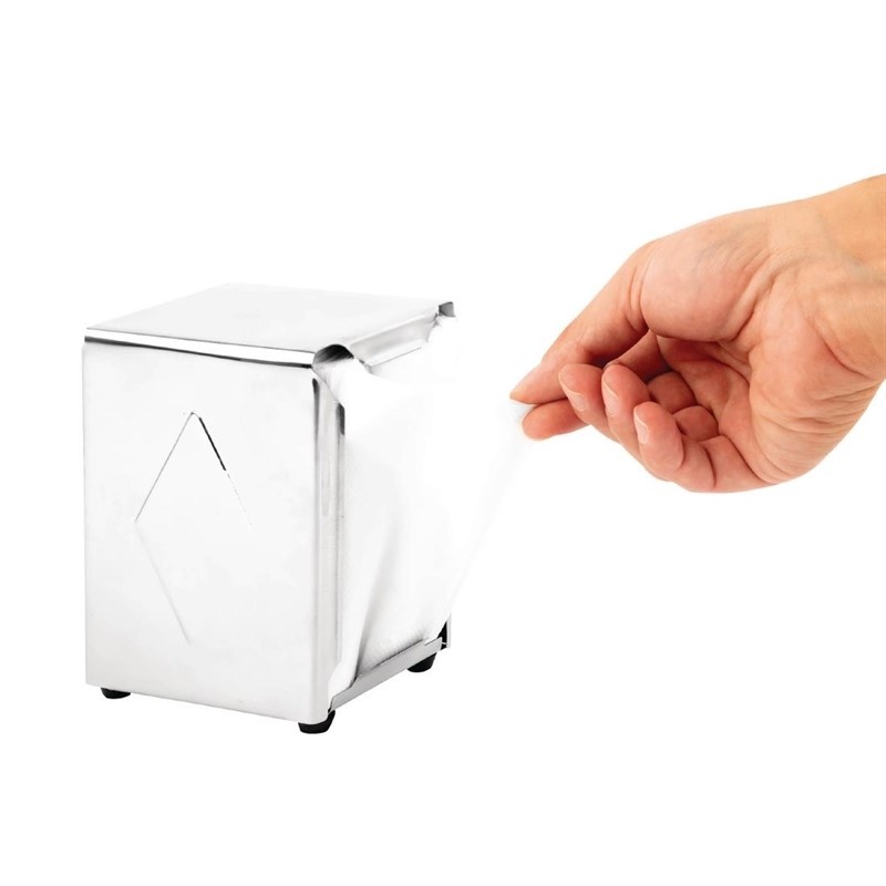 Olympia Olympia Servettendispenser RVS | 9,5x12xH14cm, foto 2 van 2