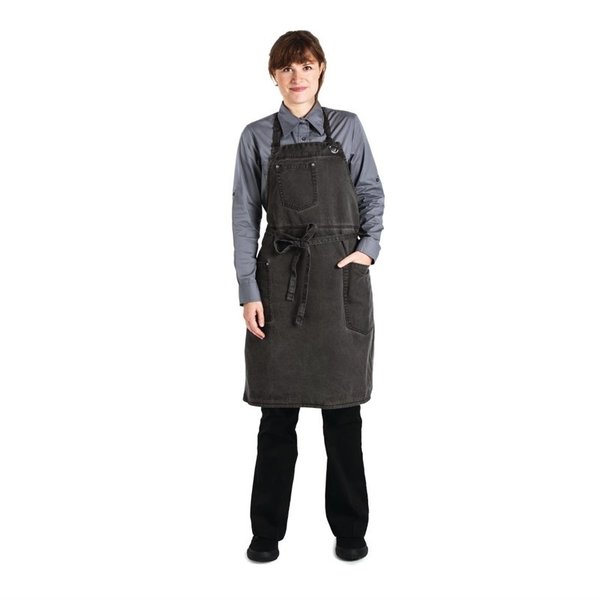 Chef Works Urban Dorset Kort Schort Donkergrijs | 100% katoen | 86,3(l) x 76,2(b)cm