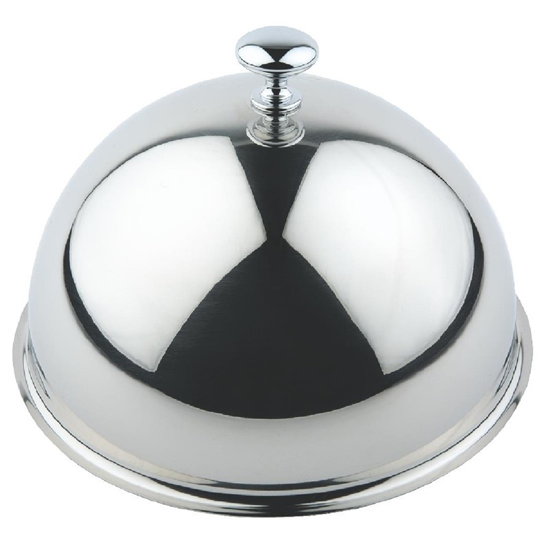 APS Cloche met knop RVS | Ø29,5x(H)18cm