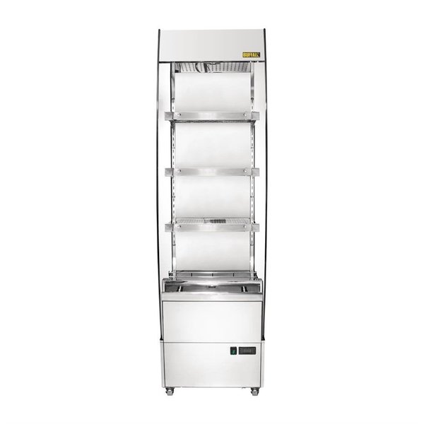 Buffalo Warmhoudvitrine Slimline Multideck | 230V/1650W | Temperatuurbereik 30-80°C | 49,4x60x(H)174,2cm