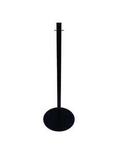 Bolero Afzetpaal met vlakke knop zwart staal | Hoogte 95 cm.