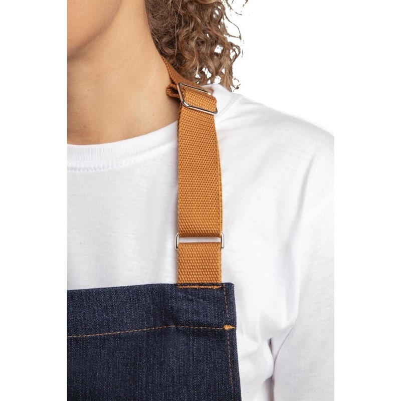 Whites Southside Halterschort Blauw Denim | Polyester/Katoen | 100(l) x 70(b)cm, foto 6 van 6