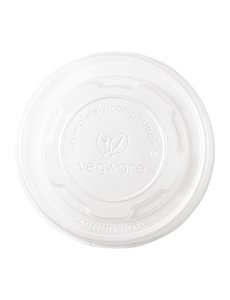 Vegware Composteerbare platte deksels voor 23cl bakjes | 1000 stuks