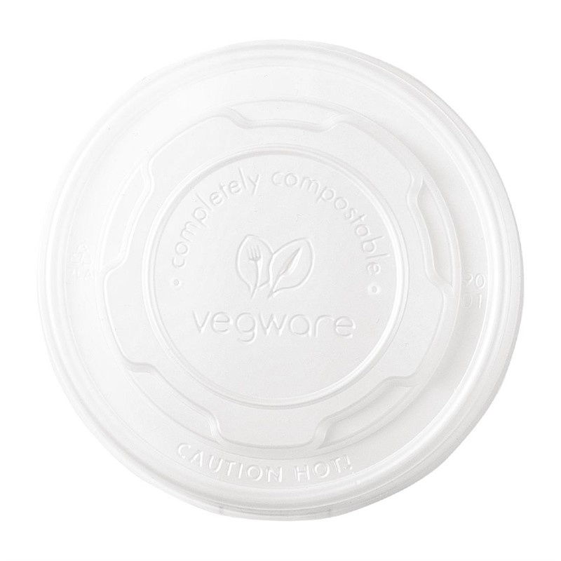 Vegware Vegware Composteerbare platte deksels voor 23cl bakjes | 1000 stuks