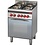 Gastro-M Gasfornuis met 4 branders grill en oven M 600  | 230V / 13.8GkW |  60x60xH85cm.