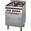 Gastro-M Gasfornuis net 4 branders grill en oven M 600  | 230V / 13.8GkW |  60x60xH85cm.