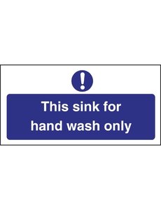 Vogue Hand wash only bord | Zelfklevend | 23xH9cm.