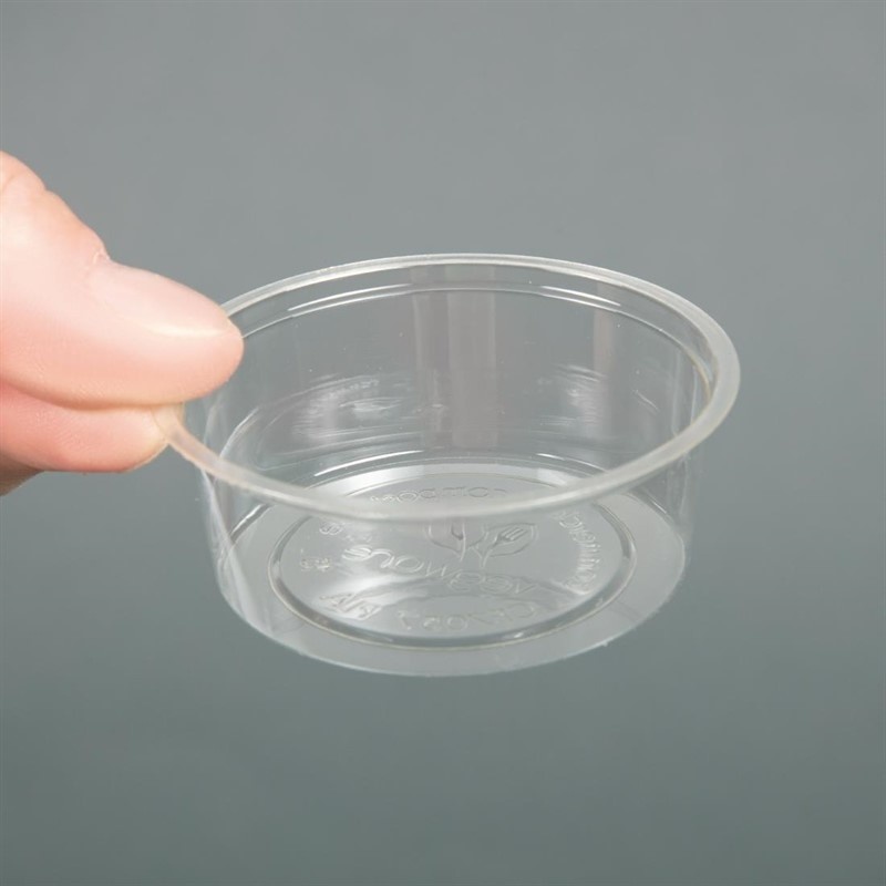 Vegware Vegware Composteerbare deksel voor 5,7cl portiebakjes | Ø7.3cm. | 2000 stuks, foto 2 van 4
