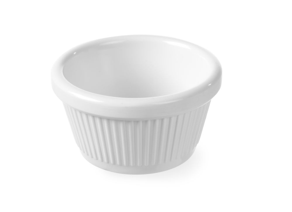 Hendi Hendi Ramekin melamine geribbeld wit Ø7 cm. | 4 stuks