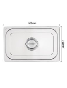 Vogue Gastronormdeksel RVS GN 1/1 - 530x325mm