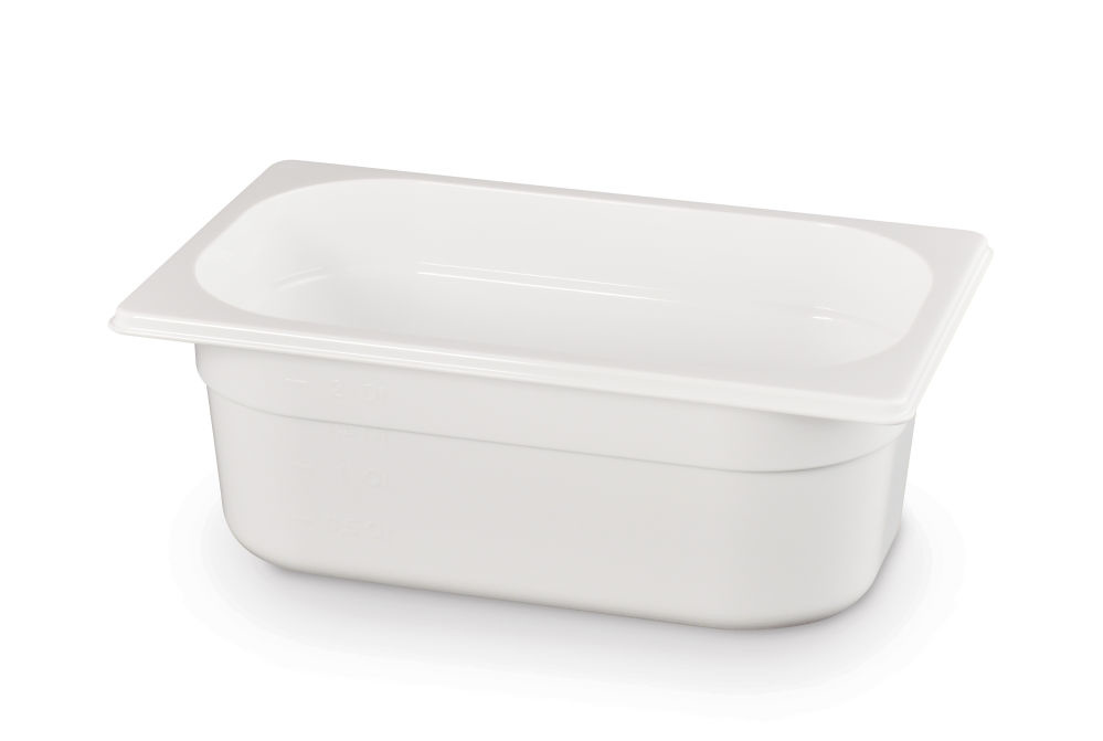 Hendi Gastronormbak Polycarbonaat Wit GN1/4 - H100mm | 265x162mm.