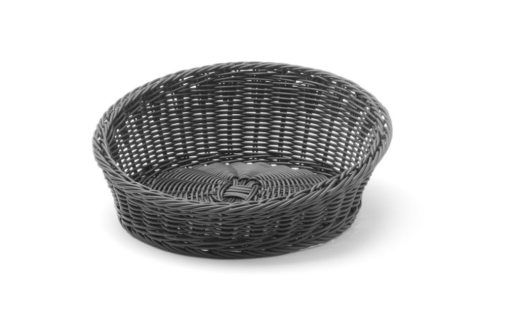 Hendi Broodmand rond schuin aflopend | Zwart | ø310x(H)120mm