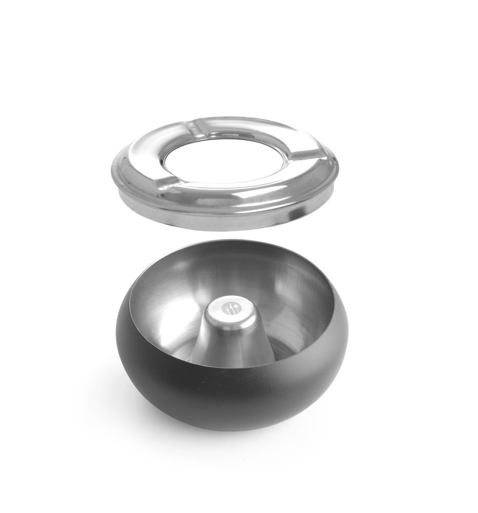 Hendi Terrasasbak zwart - ø105x(H)58mm