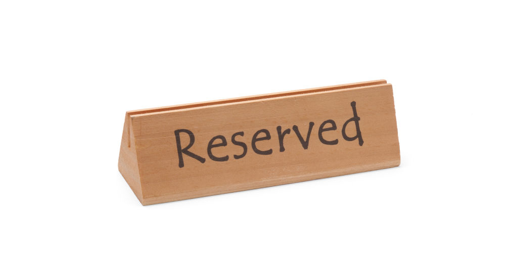 Hendi Tafelstandaard reserved - "reserved" - 152x44x(H)44mm