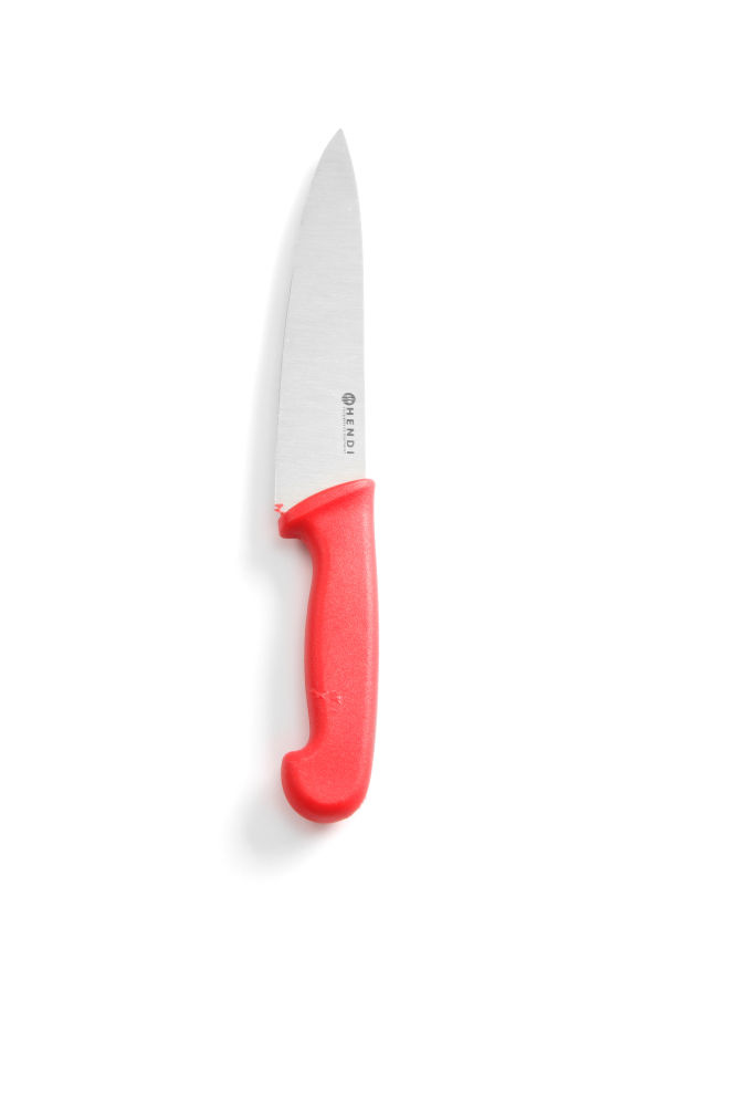 Hendi Koksmes met rood heft | Lengte 385mm