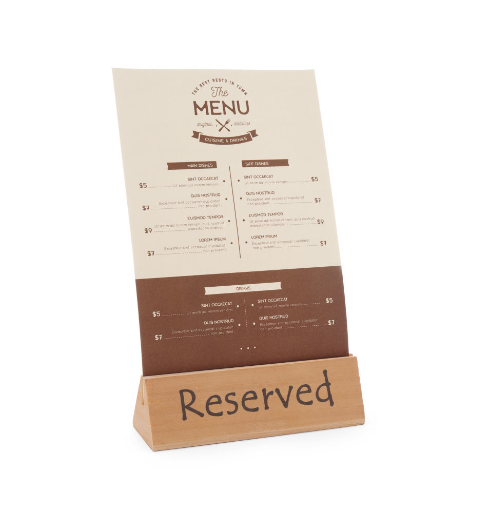 Hendi Tafelstandaard reserved - "reserved" - 152x44x(H)44mm, foto 3 van 3
