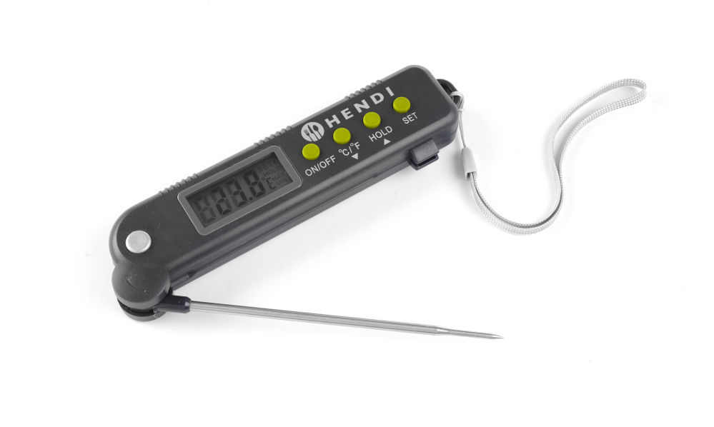 Hendi Hendi Thermometer met inklapbare sonde | -50/300˚C | Batterij inbegrepen.