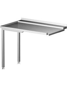 Hendi Uitlooptafel voor vaatwassers - linkerzijde - 1000x700x(H)850mm