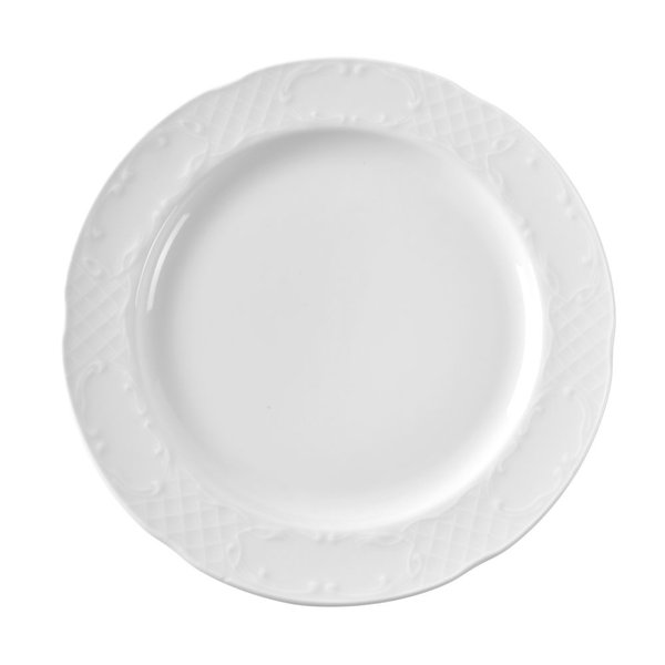 Hendi Flora bord plat | Ø160 mm. | Wit hotelporselein