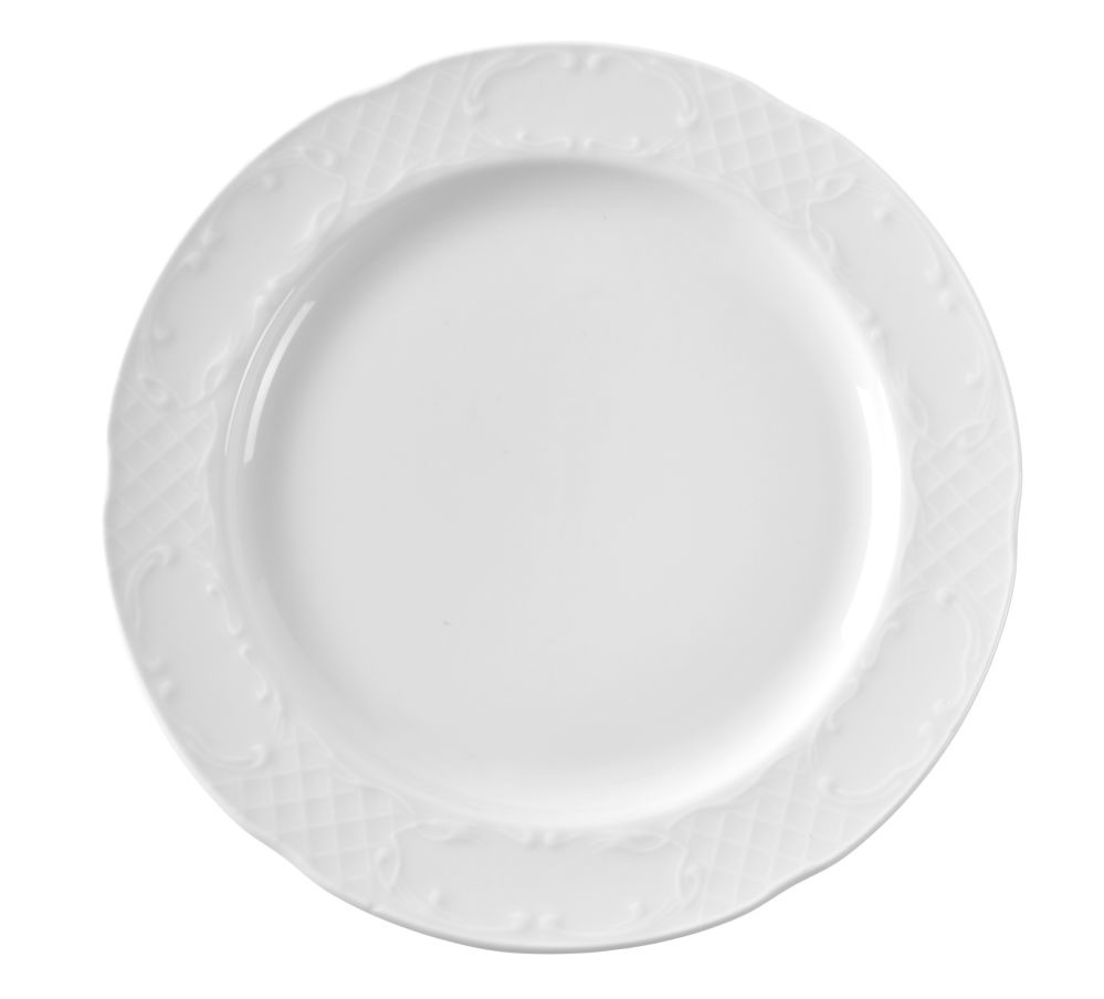 Hendi Flora bord plat | Ø160 mm. | Wit hotelporselein