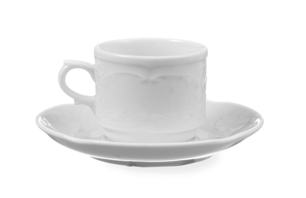Hendi Flora koffiekop | 18 cl. - Ø82mm | Wit hotelporselein, foto 2 van 2