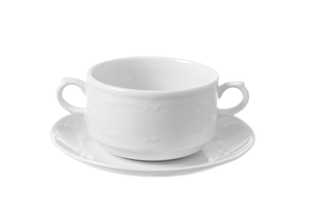 Hendi Flora soepkopschotel | Ø158mm | Wit hotelporselein, foto 2 van 2