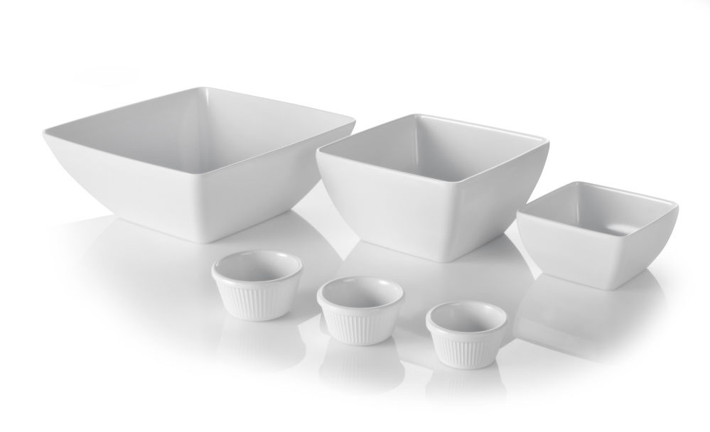 Hendi Bakje vierkant - Melamine - Wit - 270x270x(H)105mm, foto 3 van 4