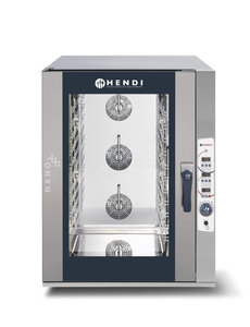 Hendi Hetelucht stoomoven digitaal NANO 12x GN 1/1 - 400V / 16100W - 90x83,4xH119,50cm