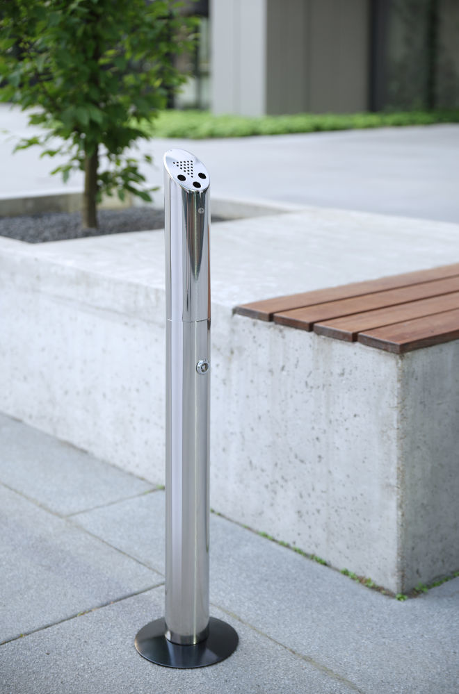 Hendi Peukenzuil asbak RVS | Ø170x(H)920mm, foto 2 van 2