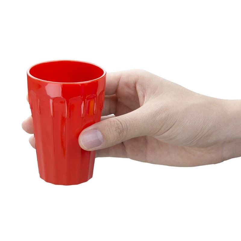 Olympia Kristallon Polycarbonaat beker 14,2cl rood | Per 12 stuks, foto 2 van 5