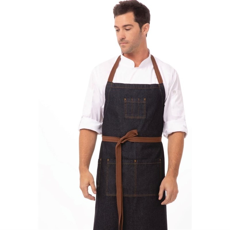Chef Works Chef Works Memphis lang schort indigo, foto 4 van 6
