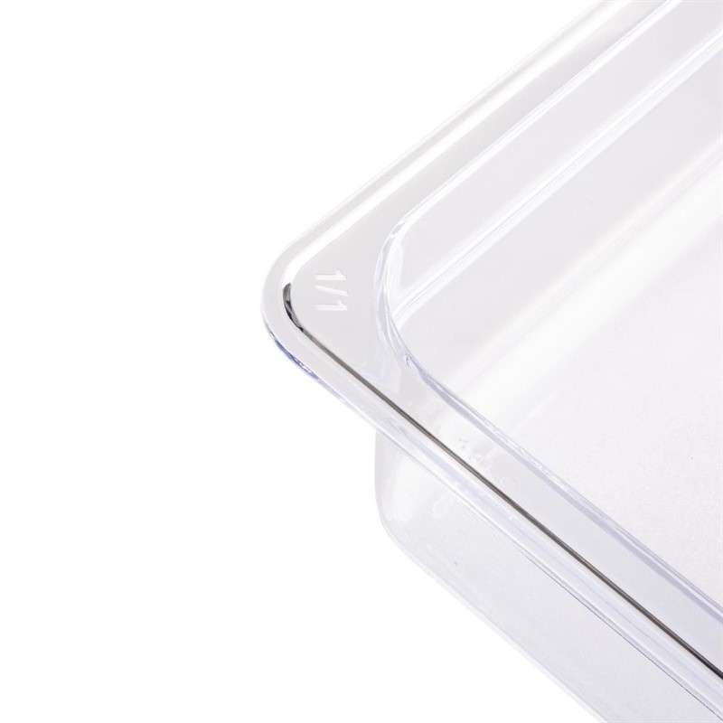 Vogue Vogue Polycarbonaat bak transparant GN 1/1 - 100mm | 530x325mm, foto 3 van 3
