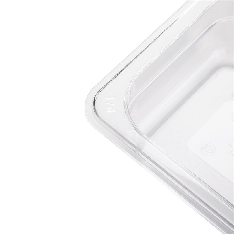 Vogue Vogue Polycarbonaat bak transparant GN 1/4 - 150mm | 265x162mm., foto 3 van 3