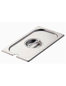 Gastro-M Gastronorm deksel met lepeluitsparing RVS GN1/9 | 176x108mm.