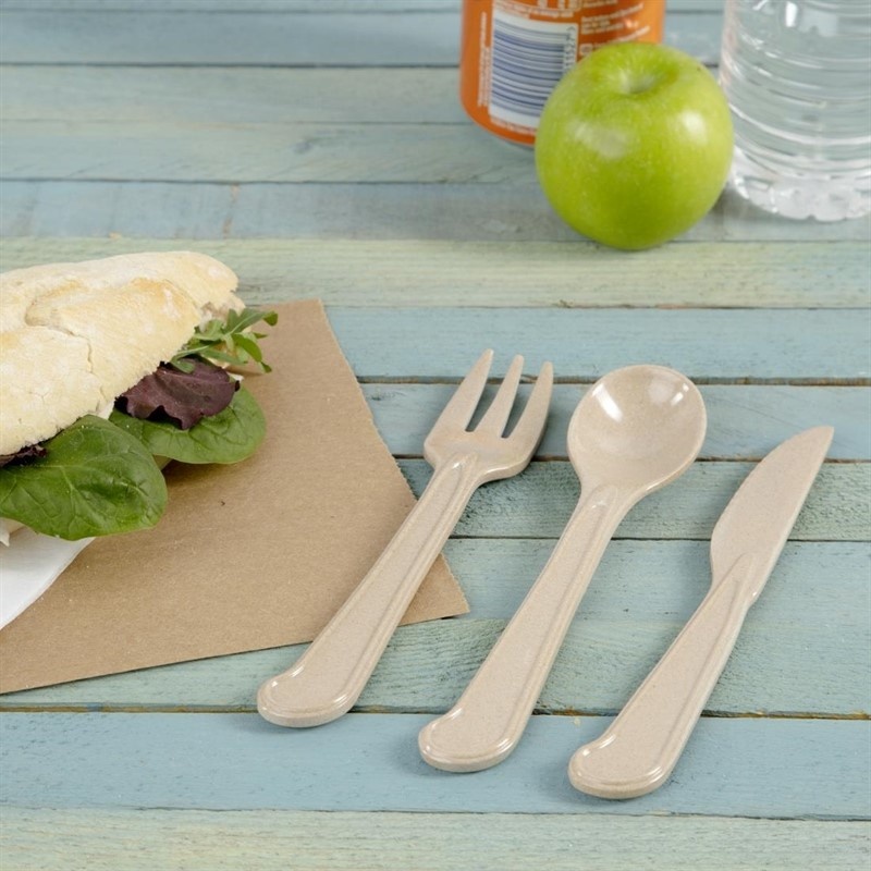 Herbruikbare Rijstvlies Bestekset met Tasje | Lengte 17cm, foto 2 van 3
