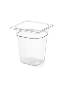 Hendi Gastronormbak 1/6 - 200mm diep | Polycarbonaat | 176x162mm.