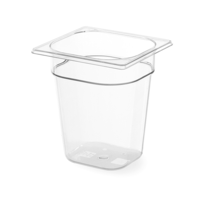 Hendi Gastronormbak 1/6 - 200mm diep | Polycarbonaat | 176x162mm.