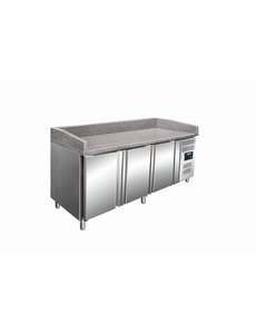 Saro Pizza Koelwerkbank met  3 Deuren | PZ 3600 | 670 Liter |  202x80x(H)100cm