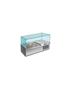 Saro Opzetkoelvitrine met Glas | 3x GN 1/3 | 955x395 x(H)435mm