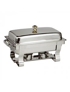 EMGA Chafing dish luxe met messing knop | GN1/1 voedselpan 65 mm.
