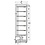 Combisteel Vrieskast statisch 340 liter wit staal  | -18/-22 | 600x585xH1850mm. | 7450.0571
