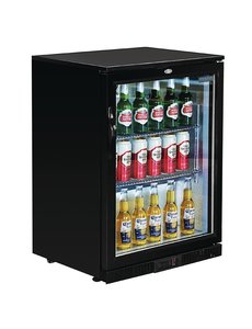 Polar Barkoeling met klapdeur zwart 138 liter | 60x52xH90cm