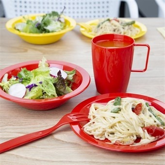 Olympia Kristallon Polycarbonaat beker met oor rood | 28,4cl | Per 12 stuks, foto 5 van 5