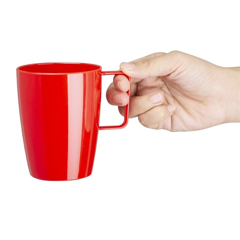 Olympia Kristallon Polycarbonaat beker met oor rood | 28,4cl | Per 12 stuks, foto 4 van 5