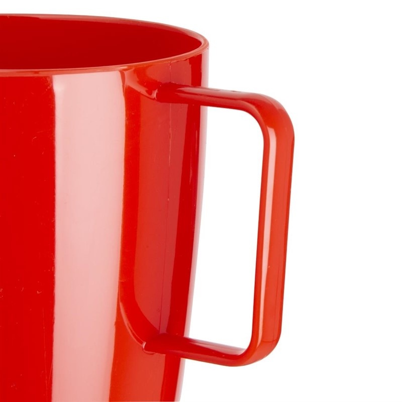 Olympia Kristallon Polycarbonaat beker met oor rood | 28,4cl | Per 12 stuks, foto 2 van 5