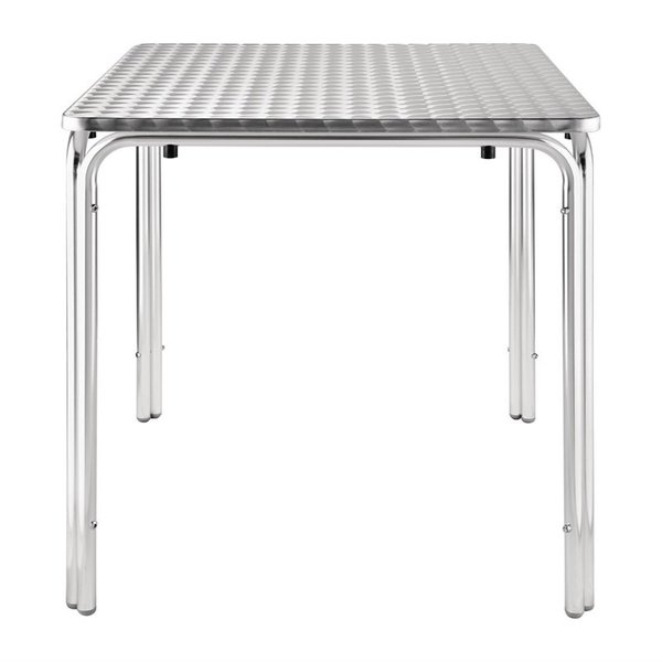 Bolero Bolero Vierkante terrastafel met RVS blad stapelbaar | 70x70cm