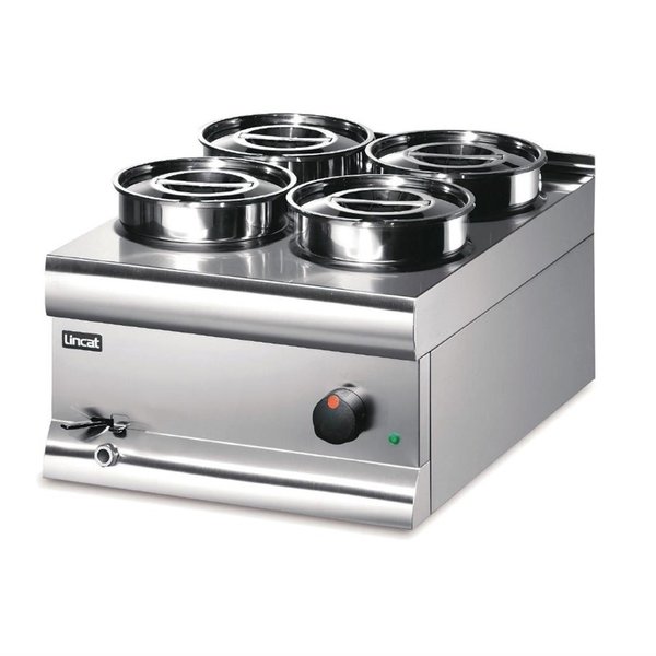 Lincat Lincat Bain marie met 4 x 4,5 liter potten Silverlink | 1000Watt | 45x60xH32.5 cm.