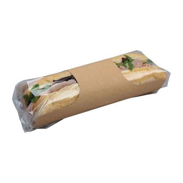 Colpac Colpac Clasp kraft baguetteverpakking met insteeksluiting recyclebaar (500 stuks)