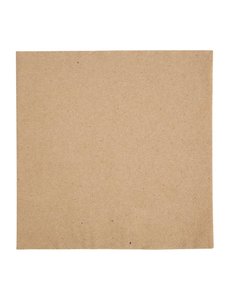 Fiesta Dinerservetten 1/4 vouw gerecycled kraft 2-laags | 40x40cm.  | 2000 stuks