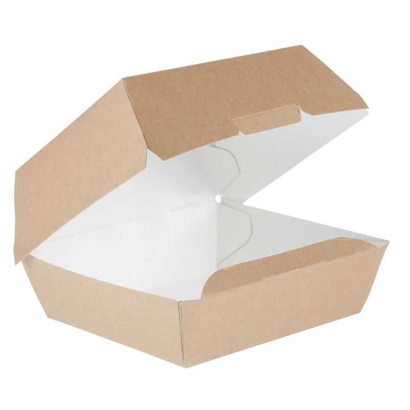 Colpac Colpac kraft hamburgerdoosjes composteerbaar groot 13,5cm (250 stuks), foto 2 van 5